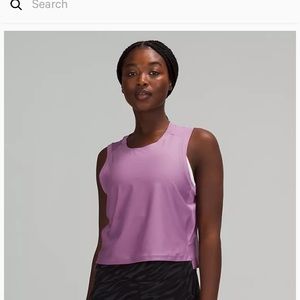 Lululemon mesh back crop tank BNWT